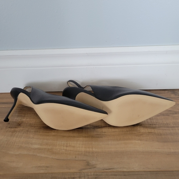 Nine West "New" Ladies Black Leather Slingback Pump, Size 10 - Picture 5 of 8